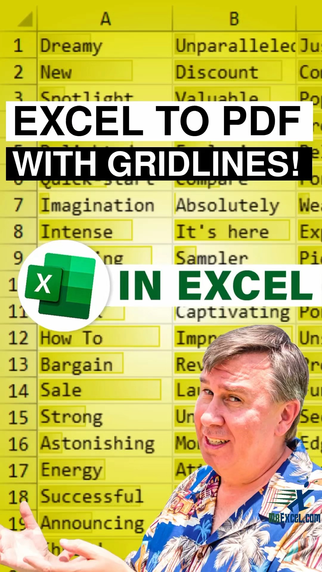 Excel - Export to PDF with Gridlines and Row & Column Labels