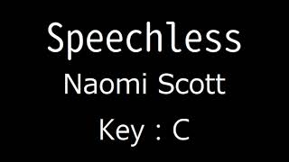 Speechless · Naomi Scott C Key Karaoke (+3)