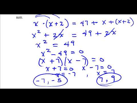 Find two consecutive odd integers whose product is 47 more than their sum. Find two consecutive odd integers whose product is 47 more than their sum.
