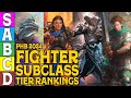 Fighter Subclass Tier Rankings for the PHB 2024