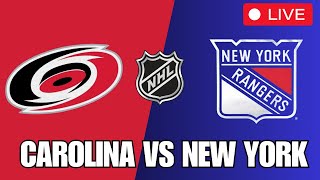 CAROLINA HURRICANES VS NEW YORK RANGERS NHL LIVE PLAY BY PLAY