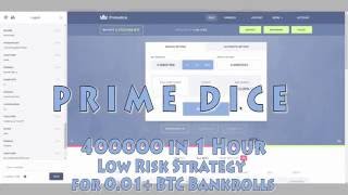 PRIMEDICE: 400000 in 1h; slowly and safely - dice winning strategy | low risk