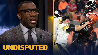 Shannon Sharpe reacts to Myles Garrett hitting Mason Rudolph with his own helmet | NFL | UNDISPUTED