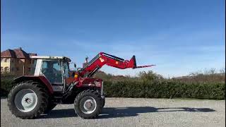 Auction A1-15122 - Massey Ferguson 4-Wheel Drive Tractor with front loader - 129