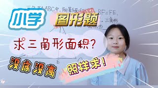 谁说求三角形面积必须先求底和高的？#小学数学 #数学思维