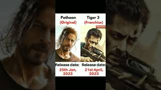 Pathaan vs Tiger 3 Movie Comparison #shorts #brandff