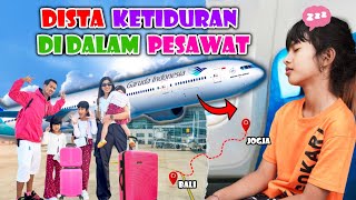 DISTA KETIDURAN DI DALAM PESAWAT🥹!! SEHARIAN DI PESAWAT !! #viralvideos