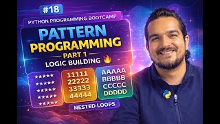 Pattern Programming Part 1 — Logic Building with Nested Loops | Python Programming Bootcamp #18