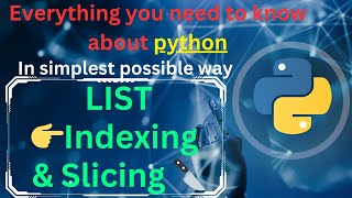 list index in python | list slicing in python | nested list indexing in python | python tutorial