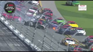 MX5 Cup Huge Crash at Daytona 2025