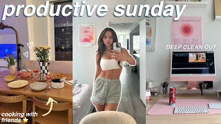 PRODUCTIVE SUNDAY RESET VLOG | morning routine, deep cleaning my apartment, & what i eat in a day!