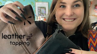 ASMR with Purses 🖤 Leather Tapping \u0026 Fabric Scratching (lofi)