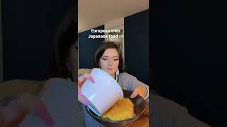 European tries Japanese Food ASMR #short #shorts #asmr