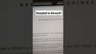 Acceptance from Harvard Business School! #shorts #inspiration #mba