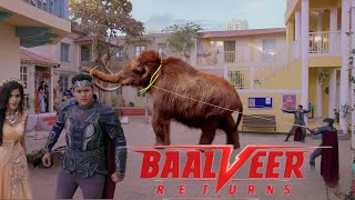 भारतनगर में घूसे भड़के हाथी को विवान ने रस्सी से बांधा || Baalveer Returns