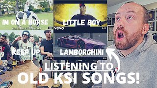 LISTENING To OLD KSI SONGS For The FIRST TIME! (I'm On A Horse, Keep Up, Little Boy, Lambo) PART 1