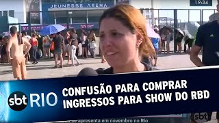 Confusão para comprar ingressos para o show do RBD