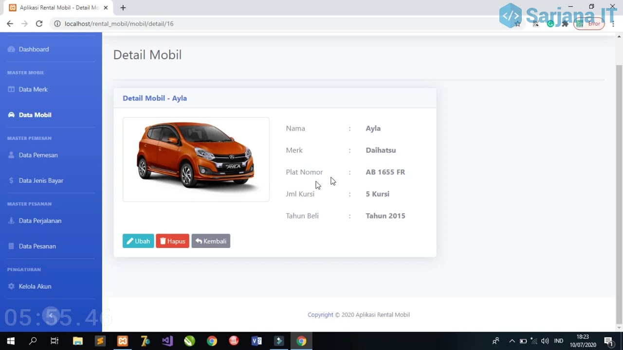 APLIKASI RENTAL MOBIL BERBASIS WEB - YouTube