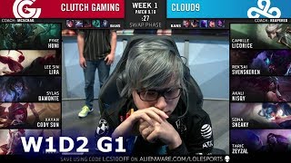 CG vs C9 | Week 1 Day 2 S9 LCS Summer 2019 | Clutch Gaming vs Cloud 9 W1D2