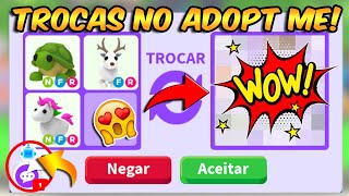 TROCAS COM TARTARUGA NEON, RENA ÁRTICA E UNICÓRNIO NEON! Adopt Me! 🥰