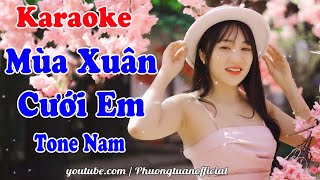 Karaoke Mùa Xuân Cưới Em | Beat Chuẩn Tone Nam