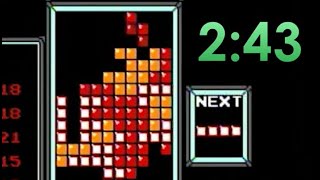 NES Tetris - 100 Line Speedrun in 2:43.54 (World Record)