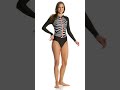 speedo women s long sleeve one piece swimsuit swimoutlet.com