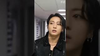 Jungkook from behind the scenes of FIFA WC Opening Performance.
