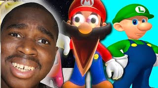 Mario Speedruns Super Mario 64 | SMG4 LIVE REACTION