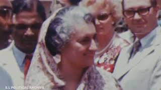 Mrs. Indira Gandhi visit to Sri Lanka in 1973. #indiragandhi #sirimavobandaranaike #1973 #politics