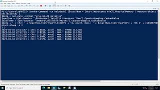 Stevens IT Essentials, This gives you the CPU and Memory usage using PowerShell.