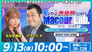 【びわこ大分析LIVE！MacourLab.-マク・ラボ-】「日本モーターボート選手会会長賞・ＧⅢマスターズ第５戦」初日（グランジ大＆ななせ結衣）