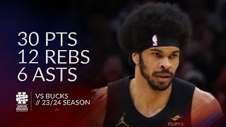 Jarrett Allen 30 pts 12 rebs 6 asts vs Bucks 23/24 season