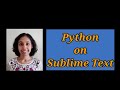 Python Editor | Setting up a Python Environment in Sublime Text | Sublime Text | Python Tutorial |