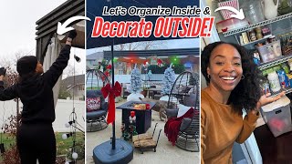 Patio Xmas Decor + Affordable Organization Ideas! | VLOGMAS DAY 1