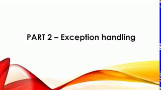 Exception Handling in Python - (Chapter 4 - Part 2)