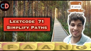 Simplify Path | Leetcode 71 | String Manipulation | Contest 71 | 🔥🔥 |