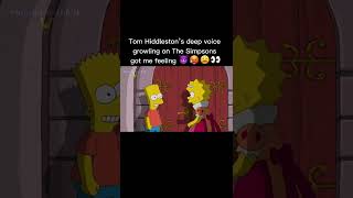 #TomHiddlestonlu | Tom Hiddleston Deep Voice Growling on The Simpsons Disney Plus Clip #shorts