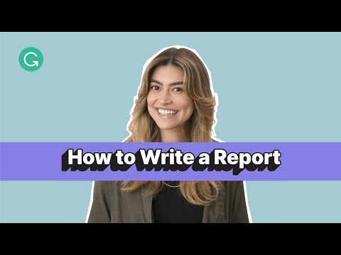 How do you write an assignment for a report?