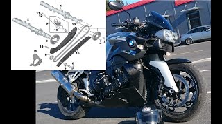 BMW K1200 / K1300 R, S, GT. Timing chain replacement.