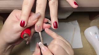 Ignatia Nails - Nail Art Bareng Customer - Flower Nail Art - Maroon Nail Art