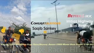 Saqib Sankey won CG Gen 0,50,100 race against Imtiaz Highway, Bilal Timmy 15-09-2021 Munsif Hanif