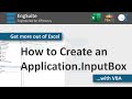 How to Create an InputBox - Excel VBA