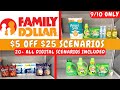 🚨 Family Dollar Couponing 🚨 $5 Off $25 SCENARIOS  (20 + ALL DIGITAL DEALS) 🔥 9/10 ONLY