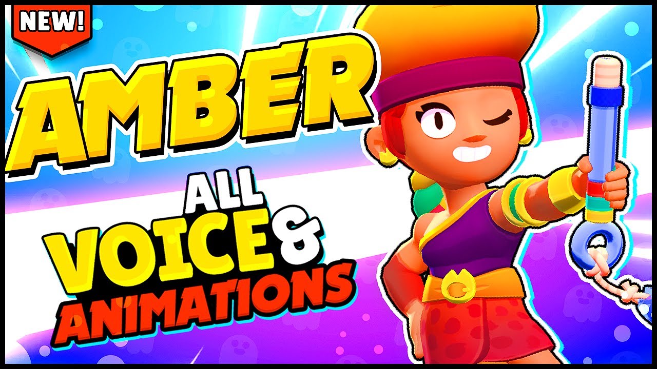 New Brawler Amber All 35 Voice Lines Animations With Captions