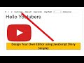 Rich Text Editor in HTML, CSS and JavaScript  |  Create your own Online Editor