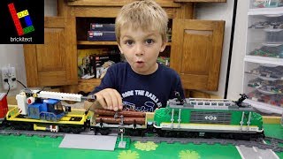 SURPRISING CLARK WITH A LEGO TRAIN (LEGO City 60198 Cargo Train)