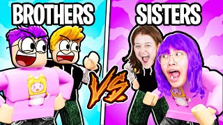 INSANE ROBLOX BATTLE! (TWIN SISTERS VS BROTHERS CHALLENGE!)