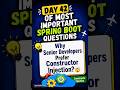 Why Senior Developers Prefer Constructor Injection? 🤯 #springboot #coding #java #shorts #short