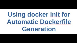 Dockerizing FastAPI with Ease: Using docker init for Automatic Dockerfile Generation